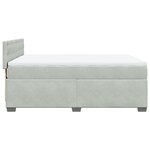 vidaXL Sommier à lattes de lit et matelas Gris clair 160x200cm Velours