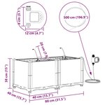 vidaXL Cache-pot de jardin Basketweave Gris 40 x 40 x 126cm Plastique