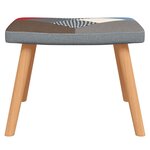vidaXL Chaise de relaxation avec repose-pied Patchwork Tissu