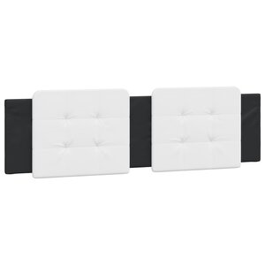 vidaXL Coussin de tête de lit Zadar blanc et noir 183 cm similicuir