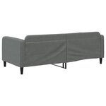 vidaXL Lit de repos sans matelas gris foncé 90x190 cm tissu
