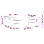 vidaXL Lit avec rangement et matelas Bleu foncé 200 x 200 cm Velours