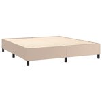 vidaXL Sommier à lattes de lit matelas LED Cappuccino 180x200 cm