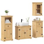 vidaXL Ensemble de meubles salle de bain 4 Pièces Corona bois pin massif