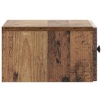vidaXL Cabinet de chevet mural 2 Pièces Bois ancien 33 x 34 5 x 20 cm