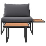 Ensemble de canapés de jardin 2 pièces vidaXL avec coussins anthracite pour une personne