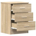 vidaXL Tables de chevet 2Pièces chêne sonoma 38x35x56cm bois d'ingénierie