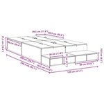 vidaXL Cadre de lit avec rangement Chêne Sonoma 236.5 x 120 x 31.5 cm