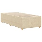 vidaXL Cadre de lit sans matelas crème 100x200 cm tissu