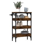 vidaXL Chariot de cuisine chêne fumé 53x20x76 cm bois d'ingénierie
