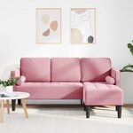 vidaXL Ensemble de Canapés Rose poussiéreux 173 x 131 x 67 cm Velours