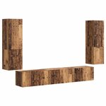 vidaXL Ensemble meuble TV 4 Pièces Bois ancien Bois d'ingénierie