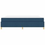 vidaXL Lit à ressorts avec matelas Bleu et Blanc 180 x 200 cm tissu