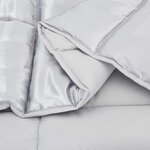 vidaXL Duvet d'été simple Argenté 220 x 200 cm Satin et Microfibre