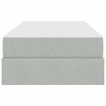 vidaXL Lit avec rangement et matelas Gris clair 90 x 190 cm Velours