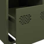 vidaXL Buffet vert olive 39x35x103 5 cm acier