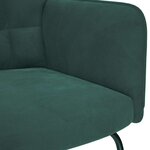 vidaXL Chaise à bascule avec repose-pied vert foncé velours