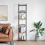 vidaXL Bibliothèque chêne artisanal 40 x 30 x 188 cm Bois d'ingénierie