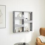 vidaXL Armoire murale gris béton 80x15x80 cm bois d'ingénierie
