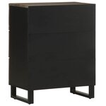 vidaXL Buffets 2 Pièces noir 60x33x75 cm bois massif de manguier