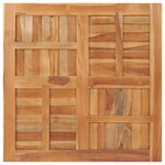 vidaXL Dessus de table Bois de teck solide Carré 90x90x2 5 cm