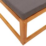 vidaXL Ensemble de canapés de jardin 3 pièces avec coussins  bois d'acacia et corde
