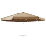 vidaXL Tissu de remplacement pour parasol d'extérieur Taupe 610 cm
