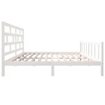 vidaXL Cadre de lit sans matelas blanc bois de pin massif