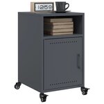 vidaXL Table de chevet anthracite 36x39x59 cm acier