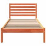 vidaXL Cadre de lit Marron cire 90 x 200 cm Bois massif en pin