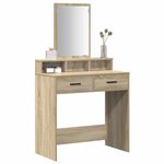 vidaXL Table de Toilette avec tiroir Chêne Sonoma 79 x 41 x 140 cm