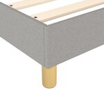 vidaXL Sommier à lattes de lit avec matelas Gris clair 100x200cm Tissu