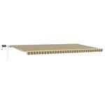 Store rétractable manuel avec LED vert et jaune 600x350 cm