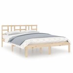 vidaXL Cadre de lit sans matelas 140x190 cm bois massif
