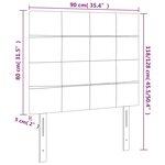 vidaXL Tête de lit à LED Crème 90x5x118/128 cm Tissu