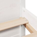 vidaXL Lit bibliothèque sans matelas blanc 150x200 cm bois pin massif