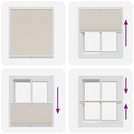 vidaXL Store plissé 110x150 cm Crème