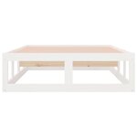 vidaXL Cadre de lit Blanc 90x200 cm Bois massif