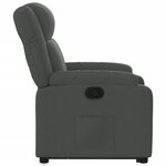 vidaXL Fauteuil inclinable Gris foncé Tissu