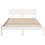 vidaXL Cadre de lit avec tête de lit Blanc 160 x 200 cm