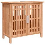 vidaXL Ensemble de meubles de salle de bain 4 Pièces Bois massif de noyer