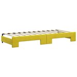 vidaXL Lit de jour avec lit gigogne jaune 80x200 cm velours