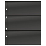 Feuilles Multi Collect Lindner noires à 3 bandes pour carnets de timbres.