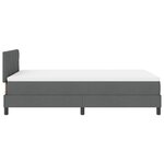 vidaXL Lit à ressort avec matelas gris foncé 120x190 cm tissu