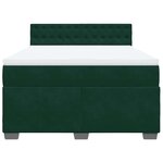 vidaXL Sommier à lattes de lit et matelas Vert foncé 140x200cm Velours