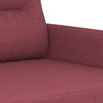 vidaXL Ensemble de canapés 4 Pièces avec coussins rouge bordeaux tissu