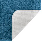 Tapis de bain U en forme de U bleu 50x50 cm en polypropylène antidérapant