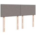 vidaXL Sommier à lattes de lit avec matelas Taupe 140x200 cm Tissu