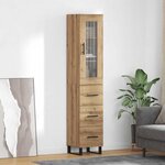vidaXL Haut Armoire avec tiroir Chêne artisanal 69 5 x 34 x 180 cm