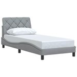 vidaXL Cadre de lit sans matelas gris clair 80x200 cm tissu